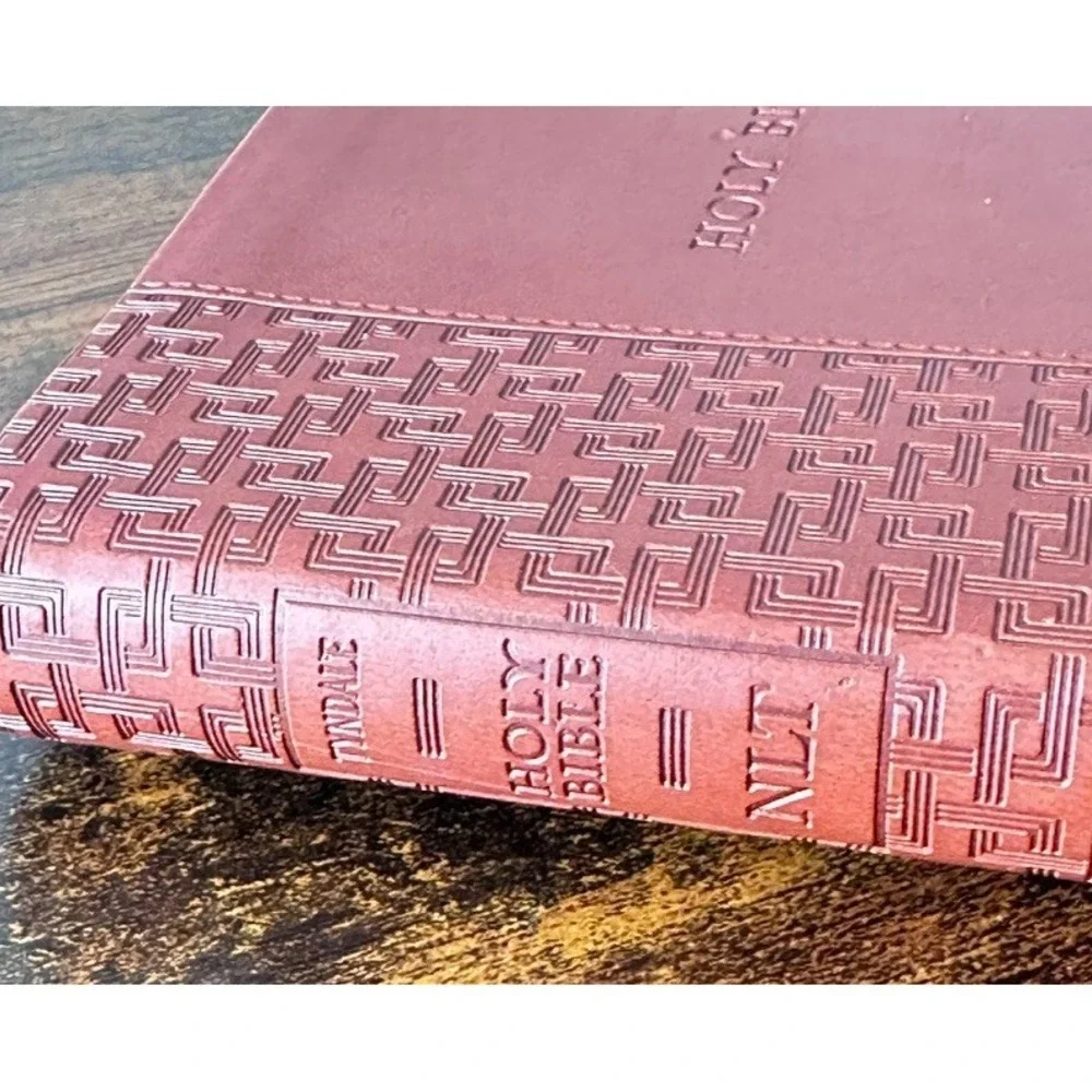 Tyndale NLT New Living Translation Bible Faux Leather Slimline Christian Geo